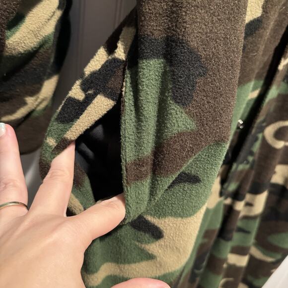 Vintage Cabelas Dry Plus Camo Fleece Coveralls Lined Made In USA Mens 2X - Picture 7 of 9